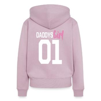 Vater Tochter Geschenk Süßes Daddys Girl - Frauen Premium Bio Zip Hoodie - Altrosa - Hinten - Julia (174cm)