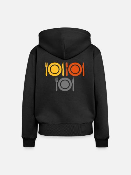 Das Besteck - Frauen Premium Bio Zip Hoodie - Schwarz