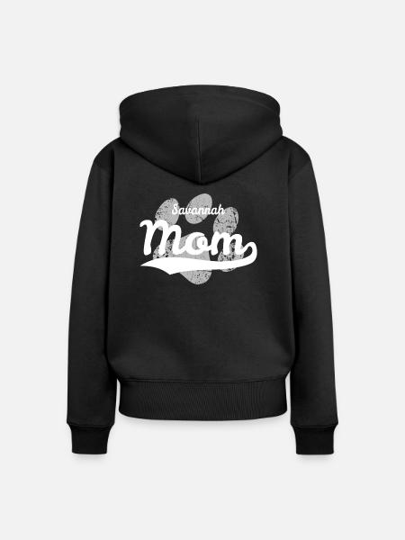 Savannah Mom - Frauen Premium Bio Zip Hoodie - Schwarz