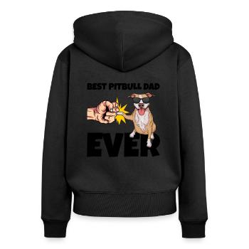 Pit-bull - Sweat à capuche zippé Premium bio Femme - noir - Dos - Julia (174cm)