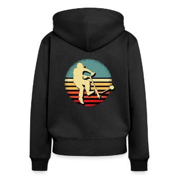 Scooter - Women's Premium Organic Zip Hoodie - black - Back - Julia (174cm)