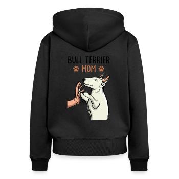bull terrier - Women's Premium Organic Zip Hoodie - black - Back - Julia (174cm)