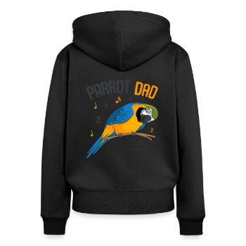 Papagei - Sweat à capuche zippé Premium bio Femme - noir - Dos - Julia (174cm)