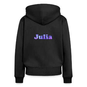 Julia Julia - Sweat à capuche zippé Premium bio Femme - noir - Dos - Julia (174cm)