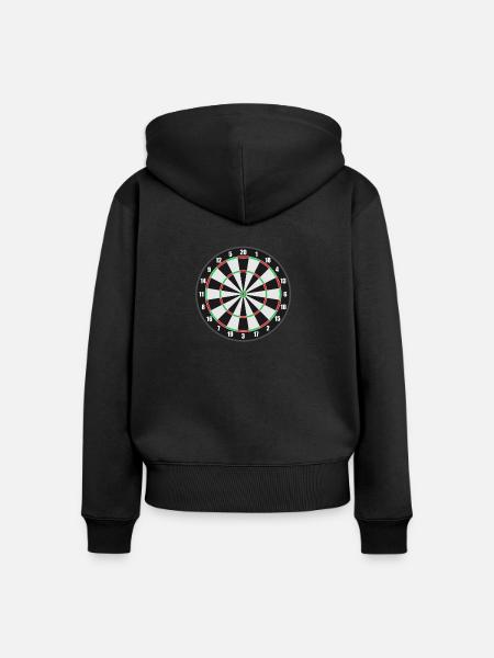Dartscheibe. Geschenkidee - Frauen Premium Bio Zip Hoodie - Schwarz