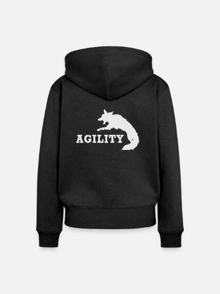 Beweglichkeit Grenze Weiß - Frauen Premium Bio Zip Hoodie - Schwarz