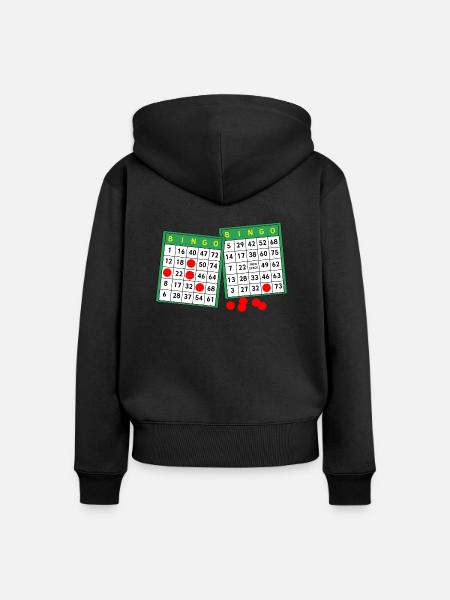Bingo - Frauen Premium Bio Zip Hoodie - Schwarz