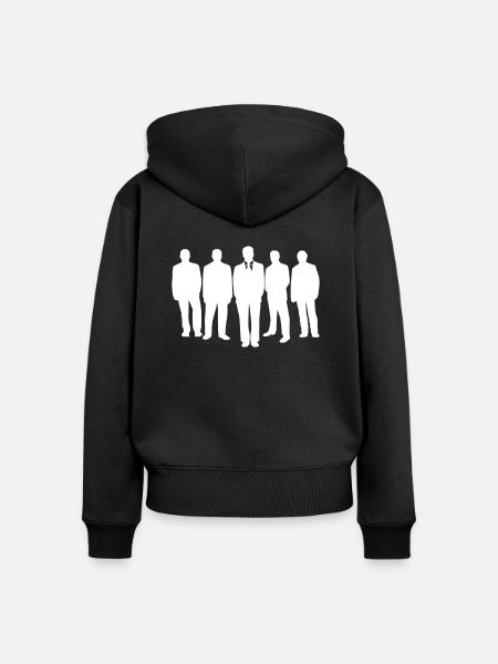 Männer Gruppe - Frauen Premium Bio Zip Hoodie - Schwarz