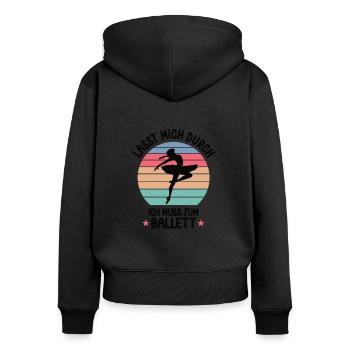 Balletttänzerin Ballett Mädchen Ballerina Ballet - Frauen Premium Bio Zip Hoodie - Schwarz - Hinten - Julia (174cm)