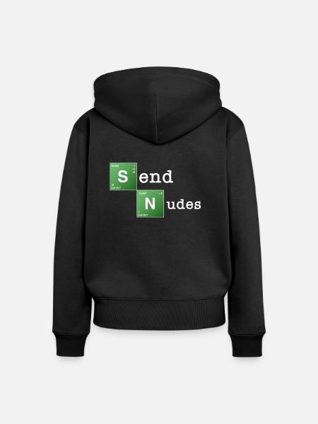 Send Nudes - Frauen Premium Bio Zip Hoodie - Schwarz