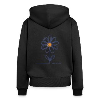 d’AfD - Sweat à capuche zippé Premium bio Femme - noir - Dos - Julia (174cm)