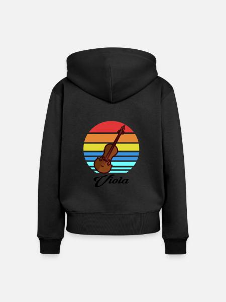 Bratsche - Frauen Premium Bio Zip Hoodie - Schwarz