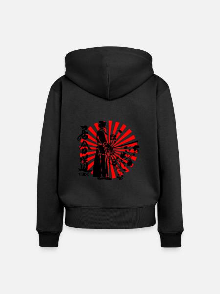 Iaido - Frauen Premium Bio Zip Hoodie - Schwarz