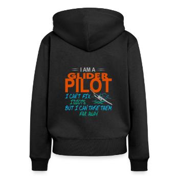 Gliding Glider pilots - Women's Premium Organic Zip Hoodie - black - Back - Julia (174cm)