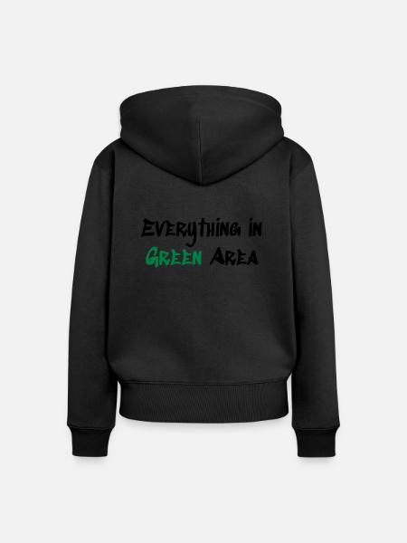 Green Area - Frauen Premium Bio Zip Hoodie - Schwarz