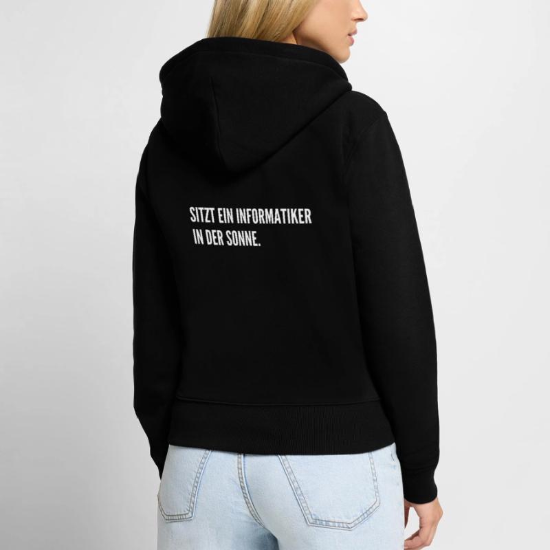 Informatiker Witz Student IT Coding Nerd Frauen Premium Bio Zip Hoodie