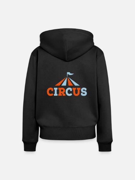 Zirkus - Frauen Premium Bio Zip Hoodie - Schwarz