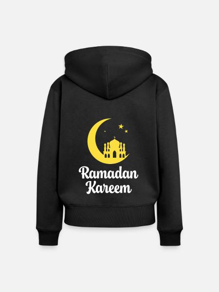 Ramadan Kareem - Frauen Premium Bio Zip Hoodie - Schwarz