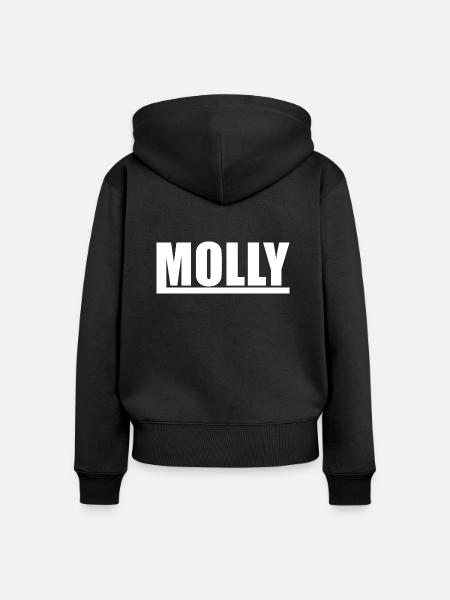Molly - Frauen Premium Bio Zip Hoodie - Schwarz
