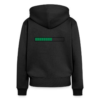 BARRE DE CHARGEMENT - Sweat à capuche zippé Premium bio Femme - noir - Dos - Julia (174cm)