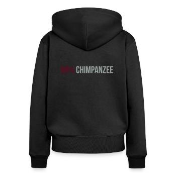98 Percent Chimpanzee - Frauen Premium Bio Zip Hoodie - Schwarz - Hinten - Julia (174cm)