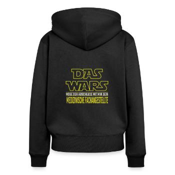 Das Wars Abschluss Medizinische Fachangestellte - Frauen Premium Bio Zip Hoodie - Schwarz - Hinten - Julia (174cm)