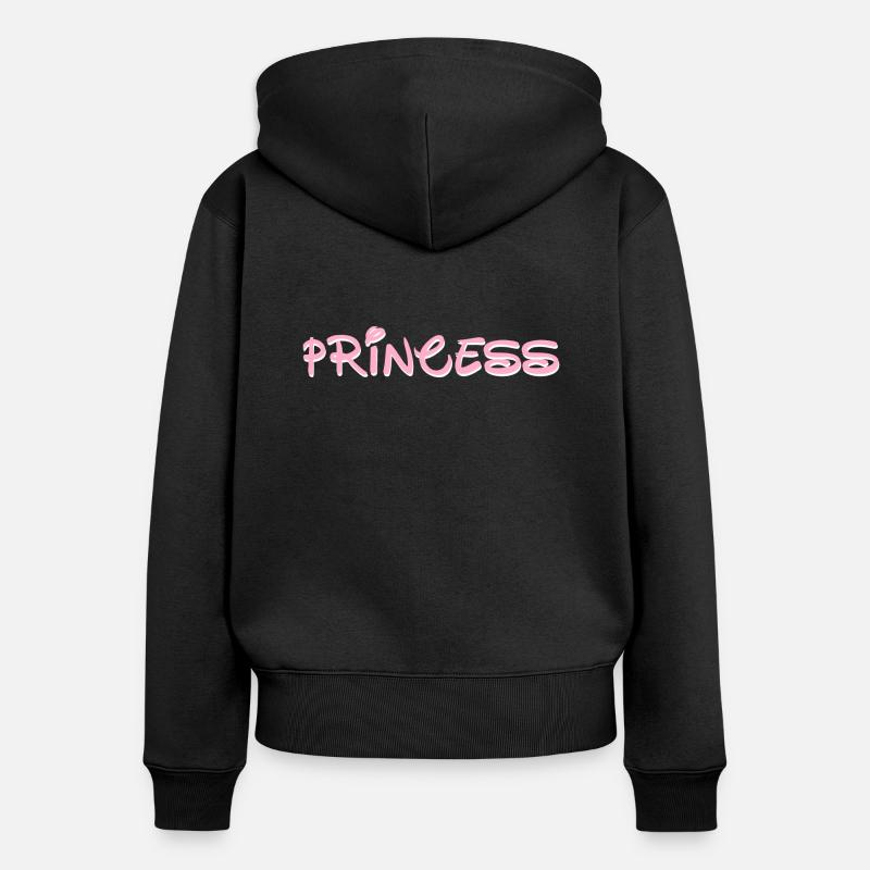 Princesse Deux - Sweat à capuche zippé Premium bio Femme - noir