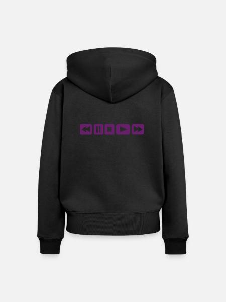 Player - Tasten - DJ - Frauen Premium Bio Zip Hoodie - Schwarz