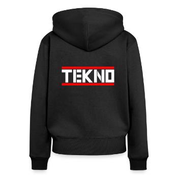 Tekno - Women's Premium Organic Zip Hoodie - black - Back - Julia (174cm)