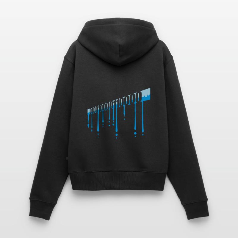 Binär Code Programm Sprache Frauen Premium Bio Zip Hoodie