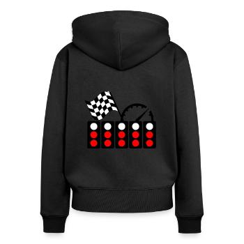 Race car light start - Women's Premium Organic Zip Hoodie - black - Back - Julia (174cm)