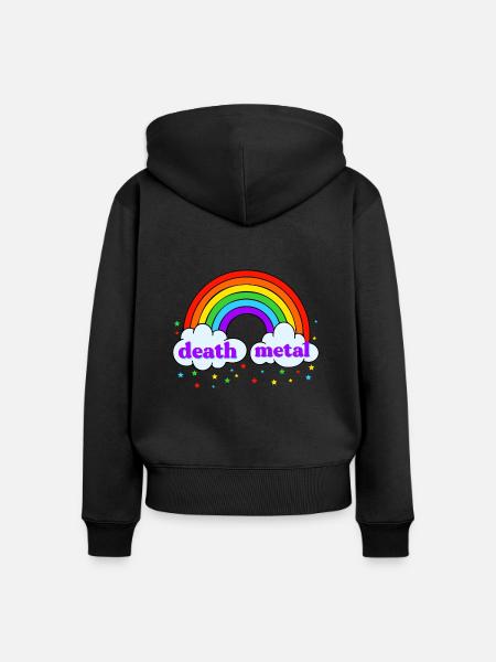 Death Metal - Frauen Premium Bio Zip Hoodie - Schwarz