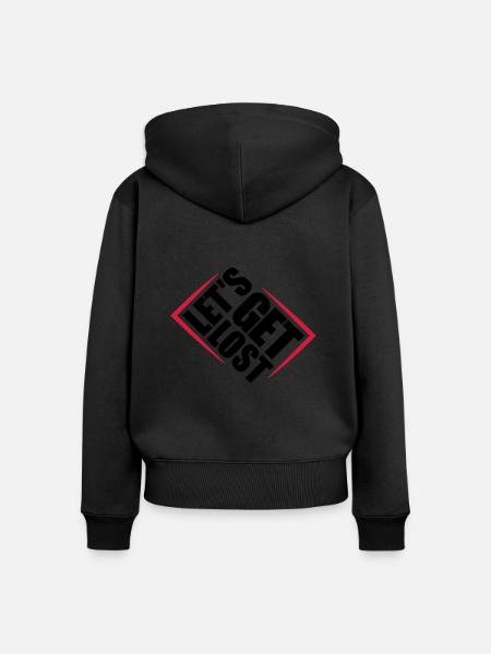 Lets Get Lost - Frauen Premium Bio Zip Hoodie - Schwarz