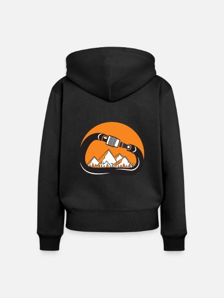 Rock Climbing - Frauen Premium Bio Zip Hoodie - Schwarz