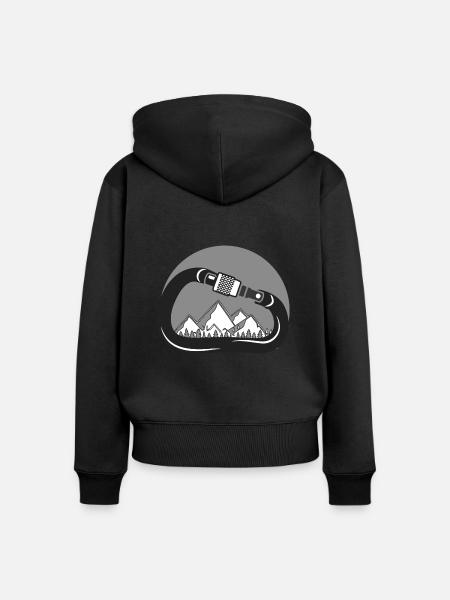 Rock Climbing - Frauen Premium Bio Zip Hoodie - Schwarz