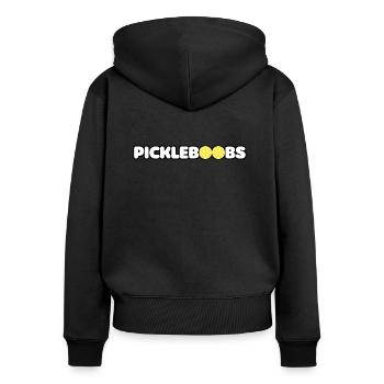 Pickleboobs - Sweat à capuche zippé Premium bio Femme - noir - Dos - Julia (174cm)