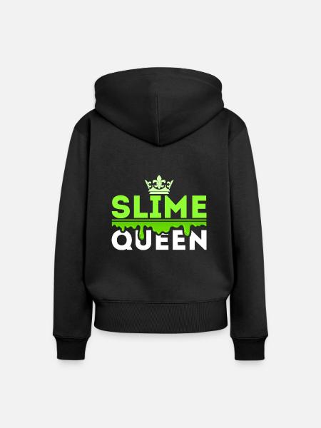 Slime Queen - Frauen Premium Bio Zip Hoodie - Schwarz