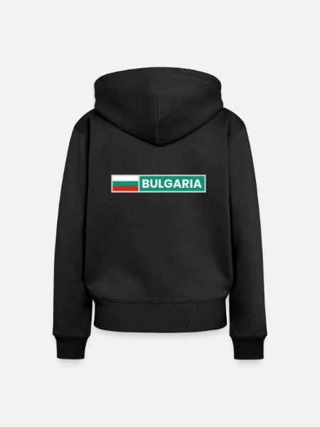 Bulgarien Flagge - Frauen Premium Bio Zip Hoodie - Schwarz