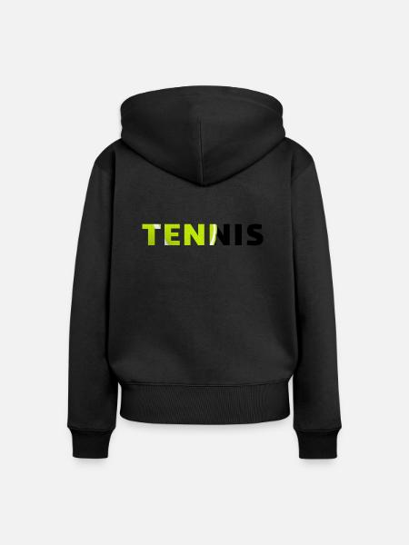 Tennis-originelle Geschenkidee - Frauen Premium Bio Zip Hoodie - Schwarz