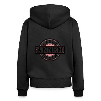 Mutter Anne Canim annem benim/ türkisch - Frauen Premium Bio Zip Hoodie - Schwarz - Hinten - Julia (174cm)
