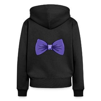 Purple Loop - Women's Premium Organic Zip Hoodie - black - Back - Julia (174cm)