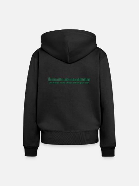 Der Rasen - Frauen Premium Bio Zip Hoodie - Schwarz