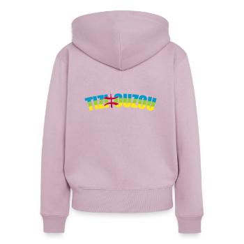 Tizi Ouzou, ville et wilaya d'Algérie - Frauen Premium Bio Zip Hoodie - Altrosa - Hinten - Julia (174cm)