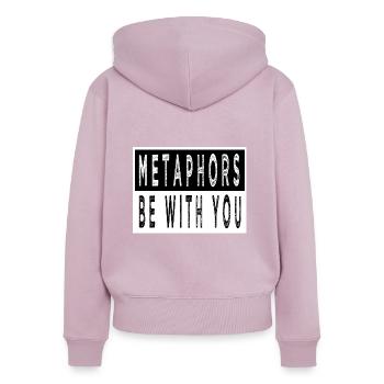 blog editer gift idea book awesome chassis - Women's Premium Organic Zip Hoodie - dusky pink - Back - Julia (174cm)