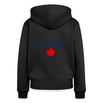 Halifax - Nouvelle-Écosse - Canada - Kanada - Sweat à capuche zippé Premium bio Femme - noir - Dos - Julia (174cm)