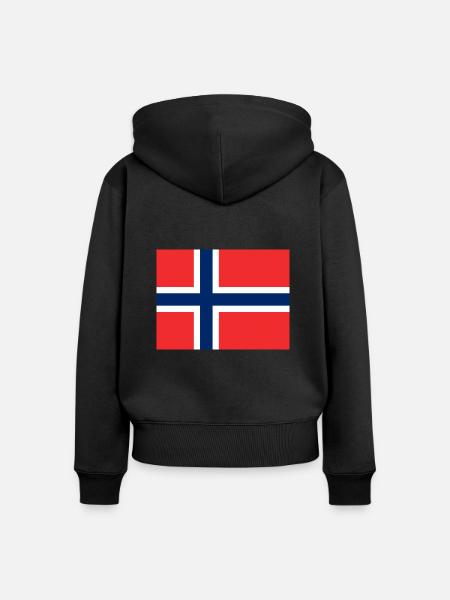 Norwegen - Frauen Premium Bio Zip Hoodie - Schwarz