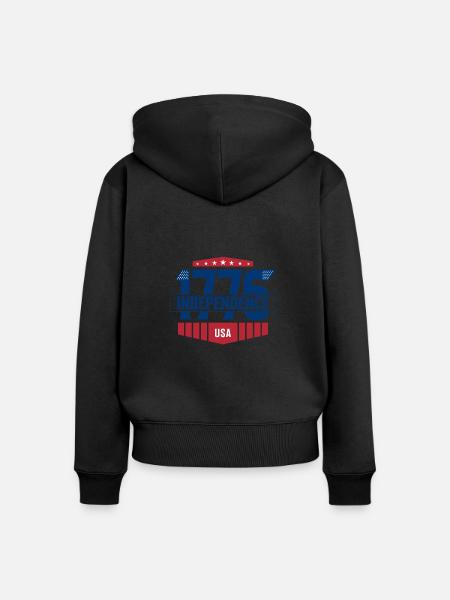 Unabhängigkeit vom 4. Juli - Frauen Premium Bio Zip Hoodie - Schwarz