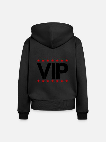 vip - Frauen Premium Bio Zip Hoodie - Schwarz