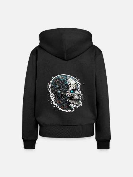 Terminator - Frauen Premium Bio Zip Hoodie - Schwarz