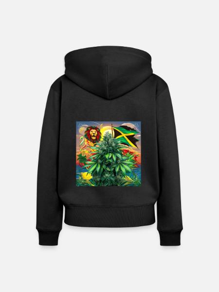 Jamaica Nr 1 - Frauen Premium Bio Zip Hoodie - Schwarz